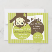 サルの横倒し 招待状 (正面)