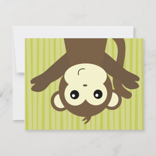 サルの横倒し 招待状 (裏面)