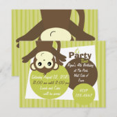 サルの横倒し 招待状 (正面/裏面)