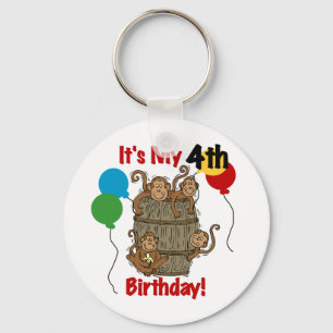 サルの樽4歳の誕生日 キーホルダー