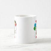サルの樽4歳の誕生日 コーヒーマグカップ (中央)