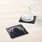 サルの死 スクエアペーパーコースター (インサイチュ)