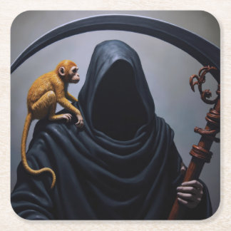 サルの死 スクエアペーパーコースター