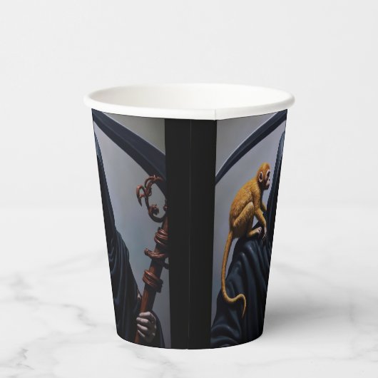 サルの死 紙コップ (右)