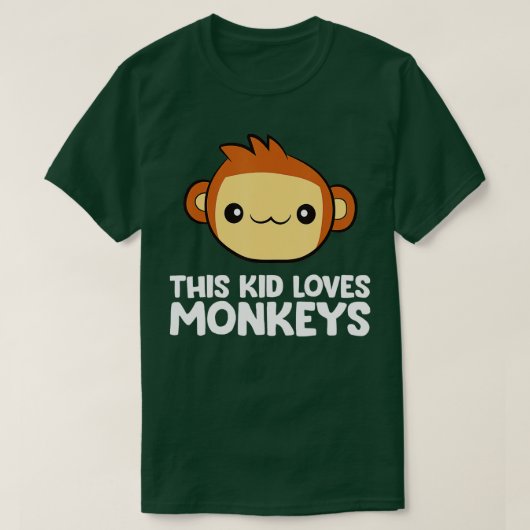 サルの猿の恋人この子はサルを愛する Tシャツ (デザイン正面)
