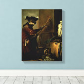 サルの画家1740 (キャンバス上の油) キャンバスプリント (インサイチュ (ウッドフロア))