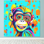 サルの笑顔 キャンバスプリント (インサイチュ (ウッドフロア))