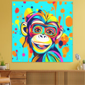 サルの笑顔 キャンバスプリント (インサイチュ (リビング))