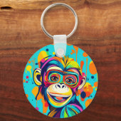 サルの笑顔 キーホルダー (正面)