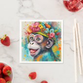 サルの笑顔 スタンダードカクテルナプキン (インサイチュ)