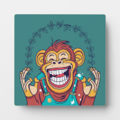 サルの笑顔 フォトプラーク (正面)