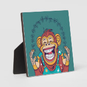 サルの笑顔 フォトプラーク (正面)