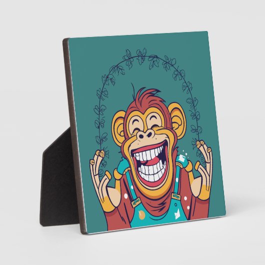 サルの笑顔 フォトプラーク (正面)