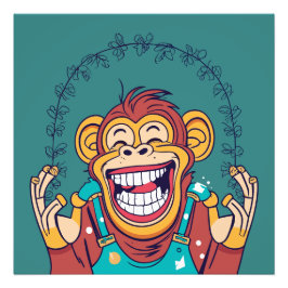 サルの笑顔 フォトプリント