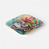 サルの笑顔 ペーパープレート (傾斜あり)