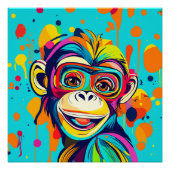 サルの笑顔 ポスター (正面)