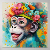 サルの笑顔 ポスター (正面)