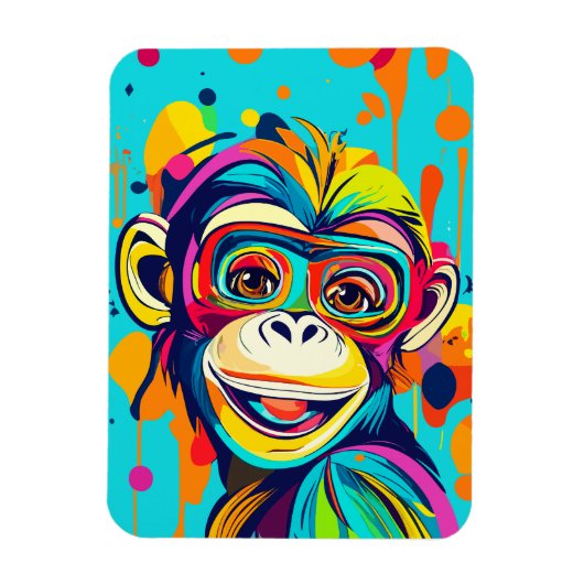 サルの笑顔 マグネット (縦)