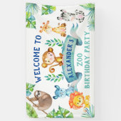 サルの背景、動物園のパーティー 横断幕 (縦)