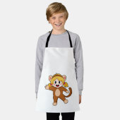 サルの衣装を着た少女 エプロン (着用した状態)
