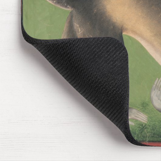 「サルの記念碑的なポートレート」ヴィンテージアート マウスパッド (コーナー)