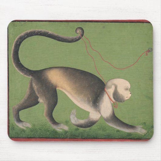 「サルの記念碑的なポートレート」ヴィンテージアート マウスパッド (正面)