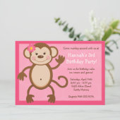 サルの誕生日パーティーへの招待 招待状 (スタンド正面)