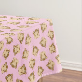サルの誕生日パーティーピンク テーブルクロス (インサイチュ)