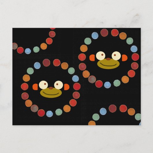 サルの顔! ポストカード (正面)