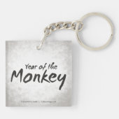 サルの〔占星術の〕十二宮図アート中国のの年 キーホルダー (裏面)