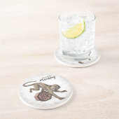 サルの〔占星術の〕十二宮図アート中国のの年 コースター (側面)