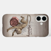 サルの〔占星術の〕十二宮図アート中国のの年 Case-Mate iPhoneケース (裏面 (横))