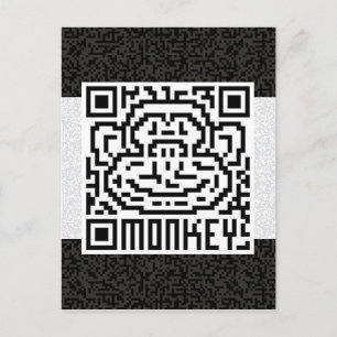 サルのQRコード ポストカード