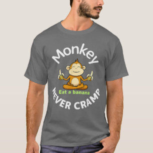サルはクランプしない バナナを食べる友達 Tシャツ