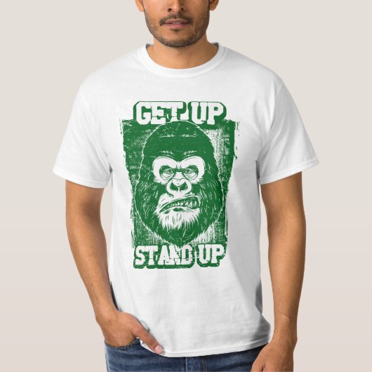サルは喫煙Tシャツ Tシャツ (正面)