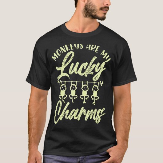 サルは私の幸運なチャーム Tシャツ (正面)