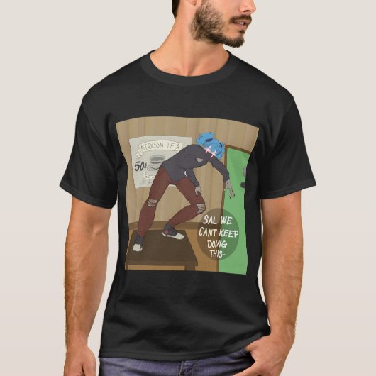 サルは紅茶を手に入れた Tシャツ (正面)