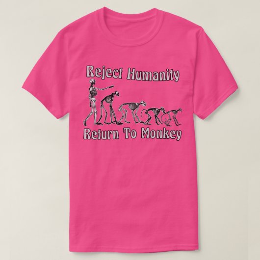 サルへの復帰を拒否1 Tシャツ (デザイン正面)