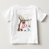 サルもしが好きなんだこのベビーティーが大好き! ベビーTシャツ (裏面)