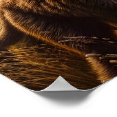 サルよくはしゃぐが草原で踊る ポスター (角)