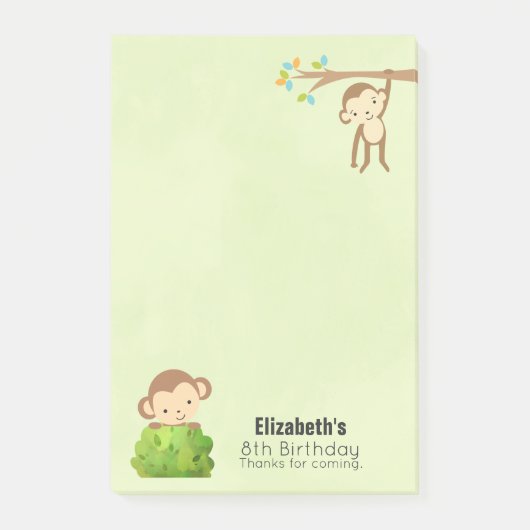 サルよくはしゃぐと可愛い誕生日感謝してい ポストイット (正面)
