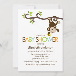 サルよくはしゃぐの赤ちゃんシャワー 招待状