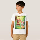 サルよくはしゃぐキッズTシャツ Tシャツ (正面フル)