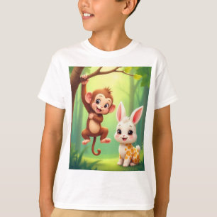 サルよくはしゃぐキッズTシャツ Tシャツ