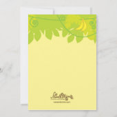 サルをテーマにした誕生日パーティーの招待 招待状 (裏面)