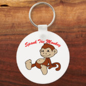 サルを引っ張る キーホルダー (正面)
