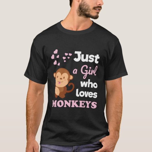 サルを愛する人に過ぎない Tシャツ (正面)