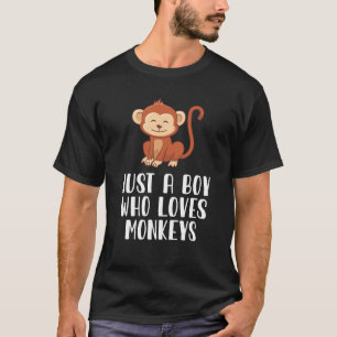 サルを愛する少年 Tシャツ