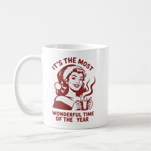 サルカスティックなクリスマスのジョーク コーヒーマグカップ (左)