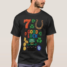 サルカスティックな黒猫とラッキーチャーム Tシャツ